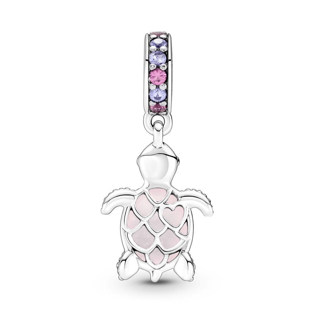 Piekarināmais Murano stikla amulets sārta jūras bruņurupuča formā