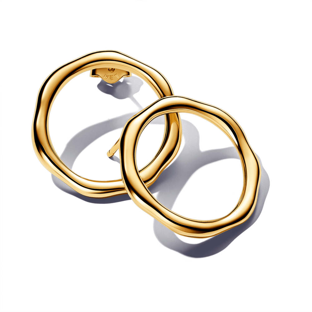 Apaļie organiskas formas oreola auskari