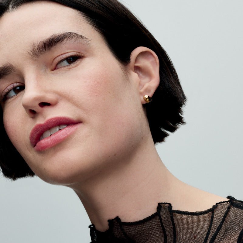 Organiskās formas oreola auskari