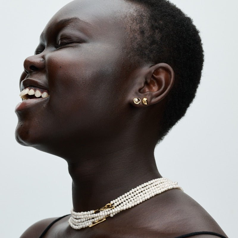 Organiskās formas oreola auskari