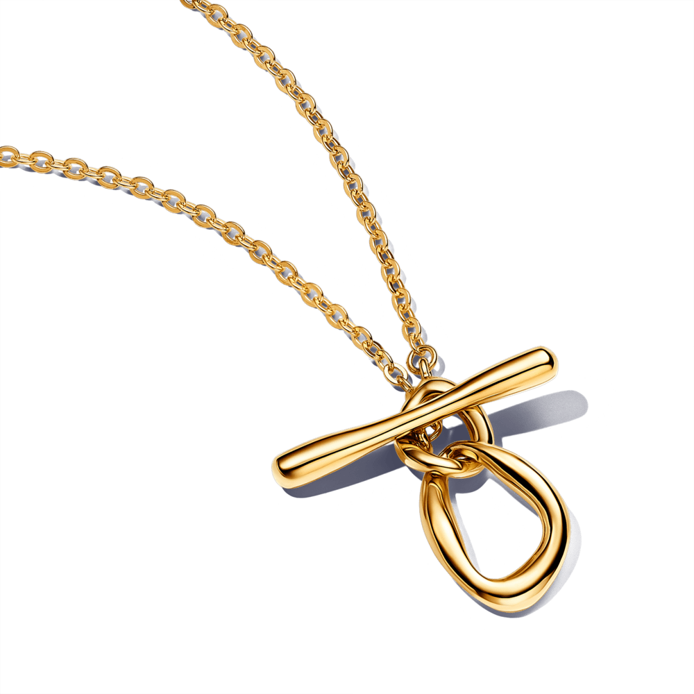 Organiskas formas apļveida T formas kaklarota