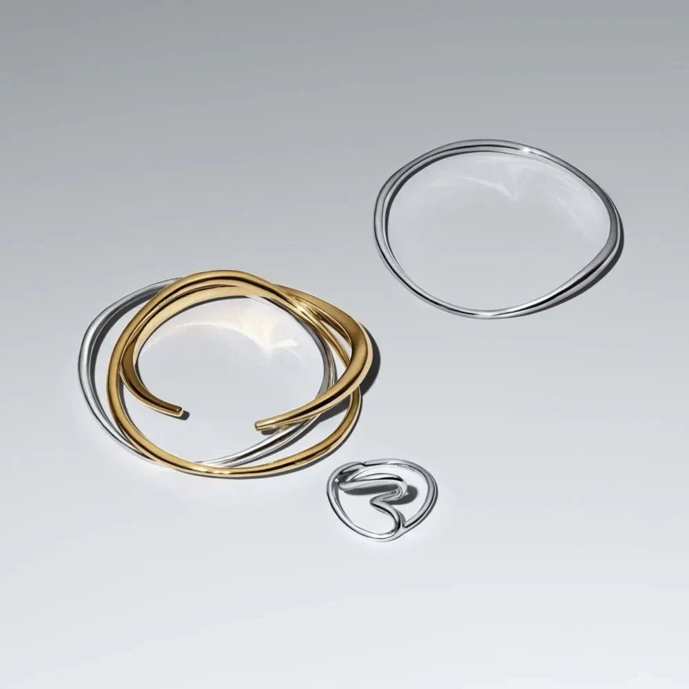 Dabiskas formas sirds gredzens