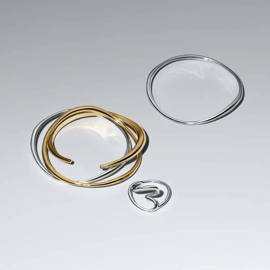 Dabiskas formas sirds gredzens