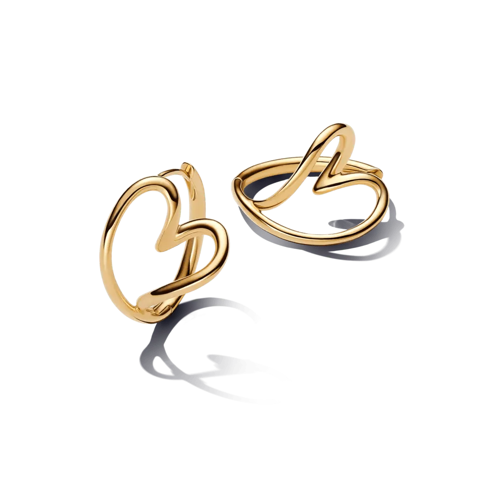 Dāvanu komplekts: Organiskas formas sirds kulona kaklarota & Dabiskas formas sirds stīpiņu auskari