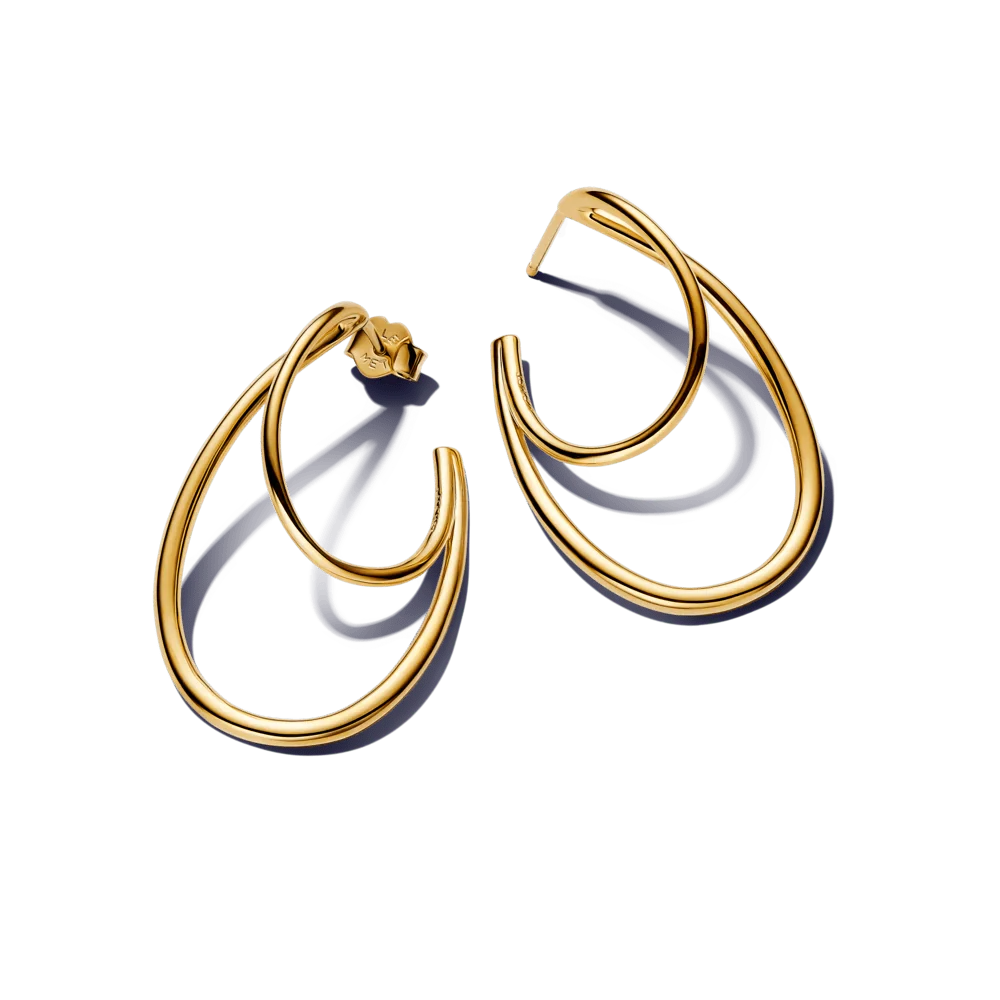 Organiskie dubultie auskari ar stīpiņām