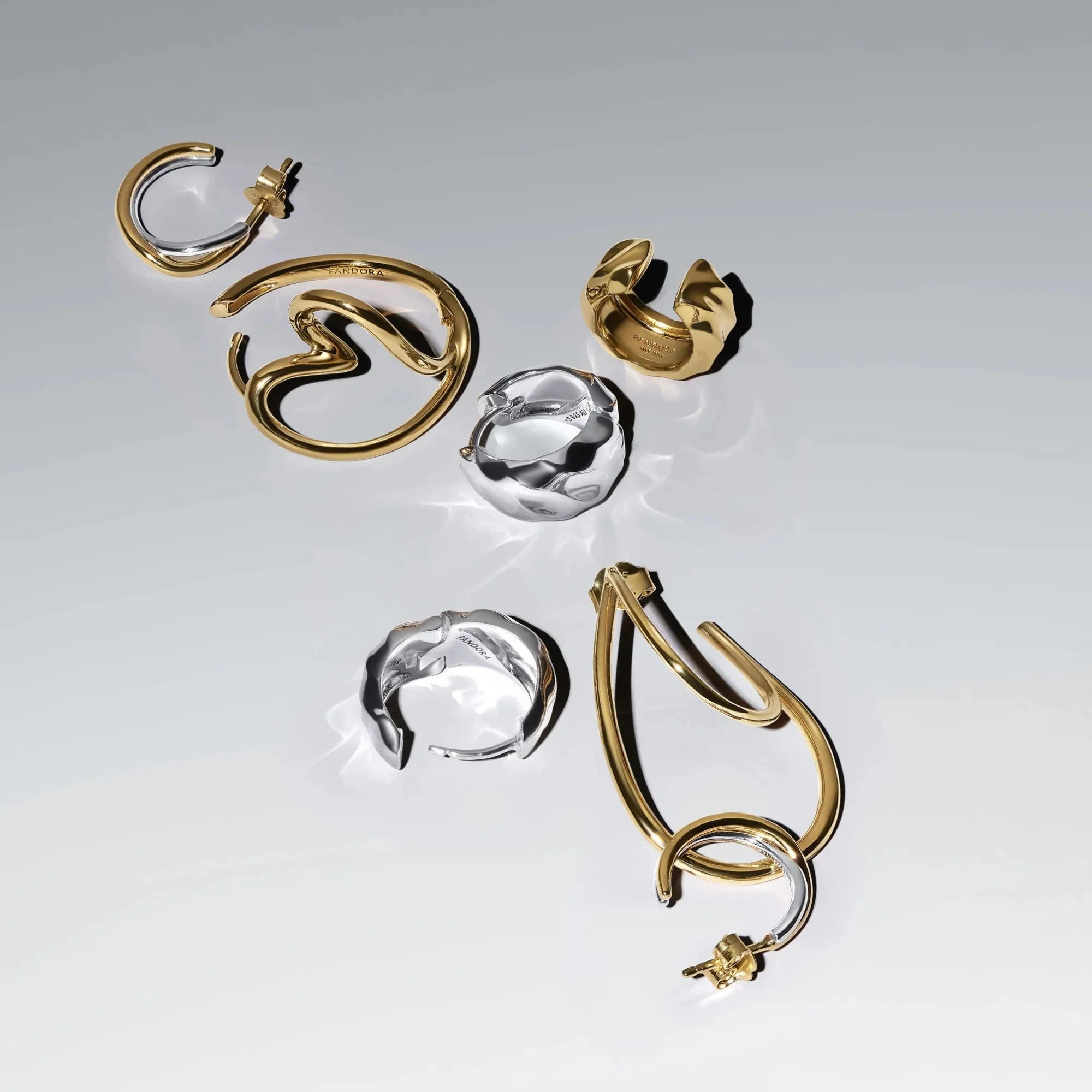 Organiskie dubultie auskari ar stīpiņām