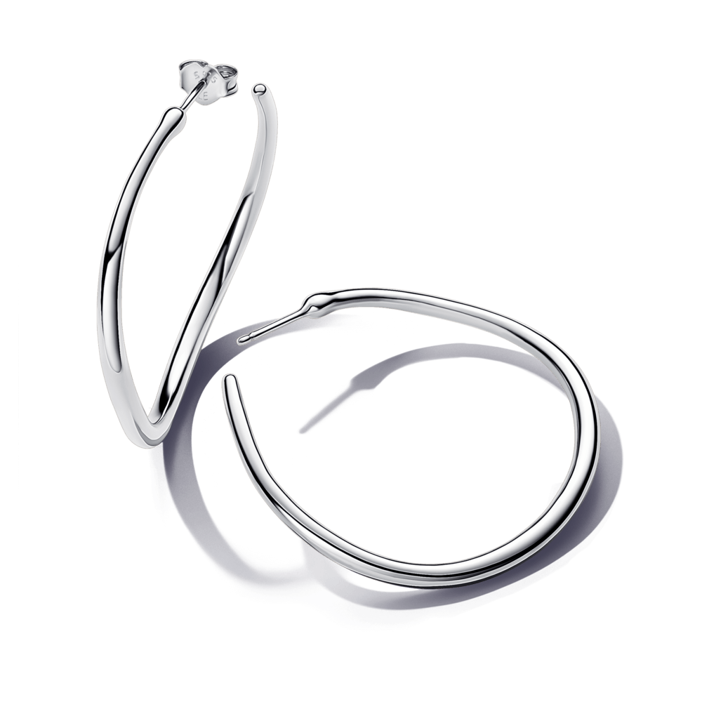 Organiskas formas 42 mm atvērtie stīpiņu auskari