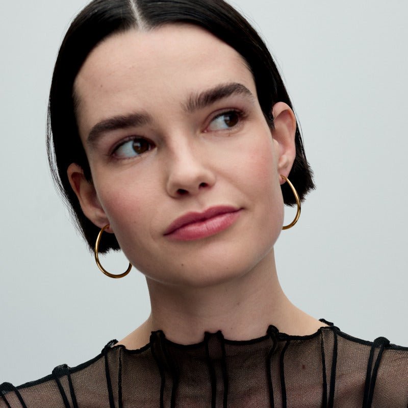 42 mm organiskas formas atvērtie stīpiņu auskari