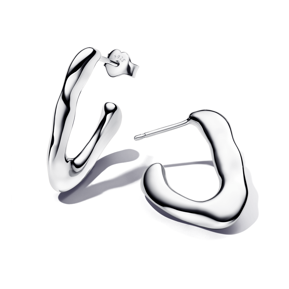 Organiskie V formas atvērtie stīpiņu auskari