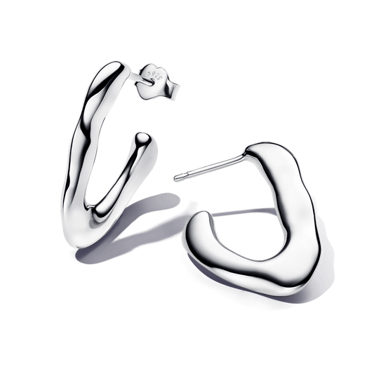 Organiskie V formas atvērtie stīpiņu auskari