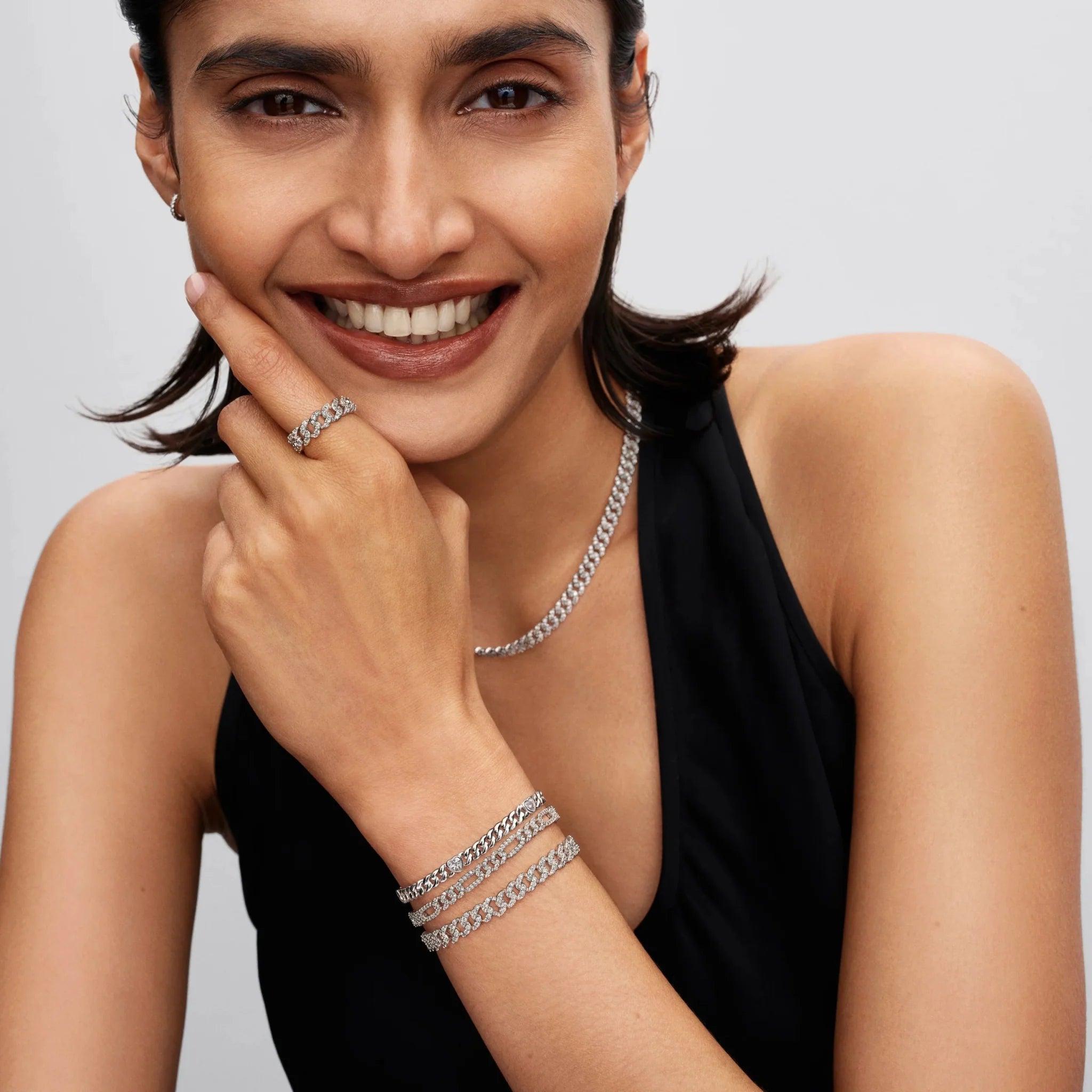 Kubas ķēdes sirds rokassprādze