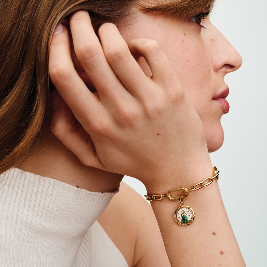 Skarabeju vaboles medaljona amulets