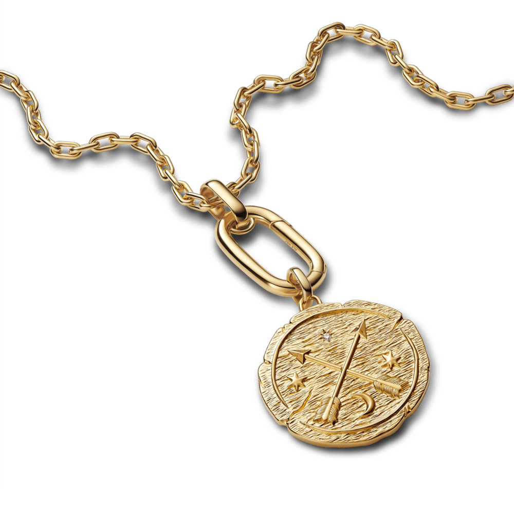 Šķērsojošo bultiņu lielizmēra medaljona amulets