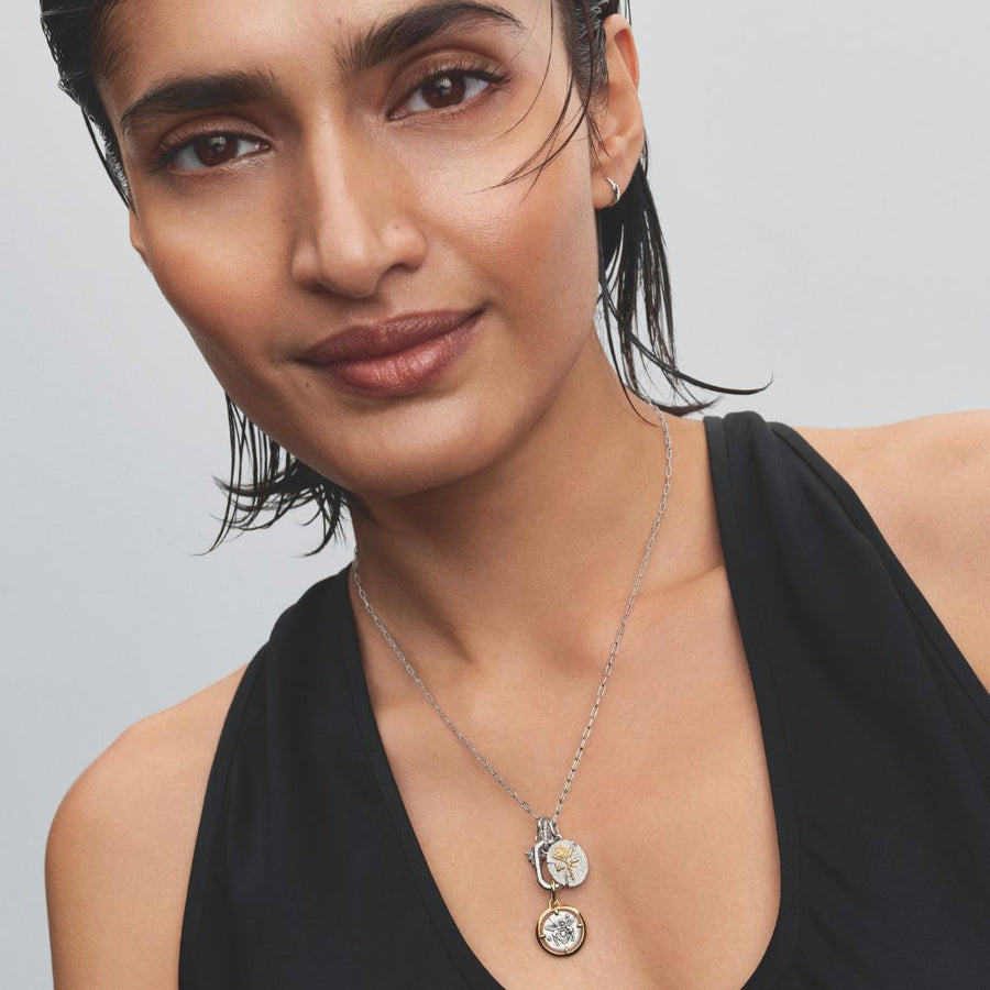 Rozes medaljona amulets