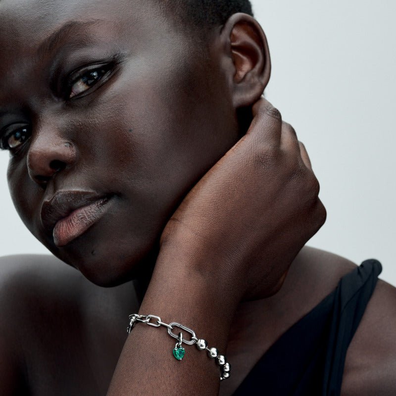 Pandora ME metāla kreļļu un posmu rokassprādze