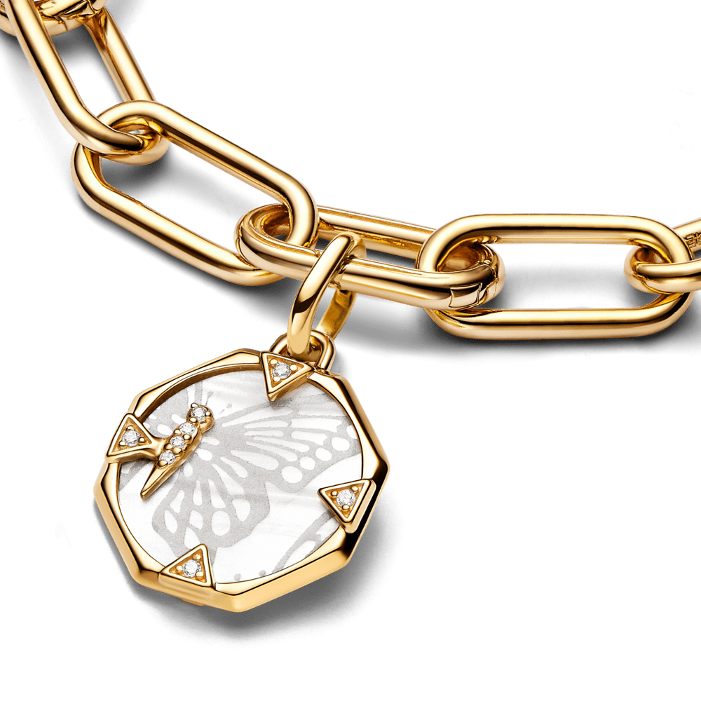 Pandora ME perlamutra tauriņa medaljona amulets