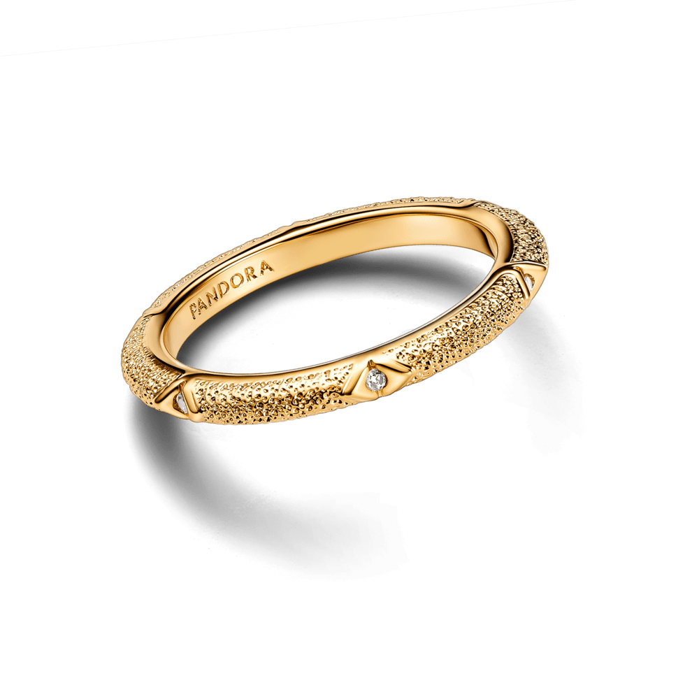 Pandora ME tekstūras un akmentiņu gredzens