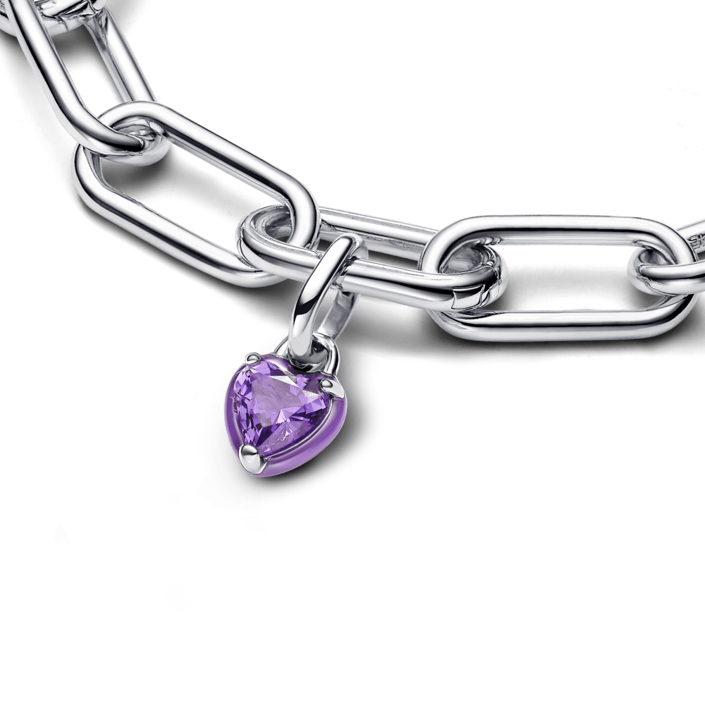 Pandora ME violetās čakras sirds mini amulets