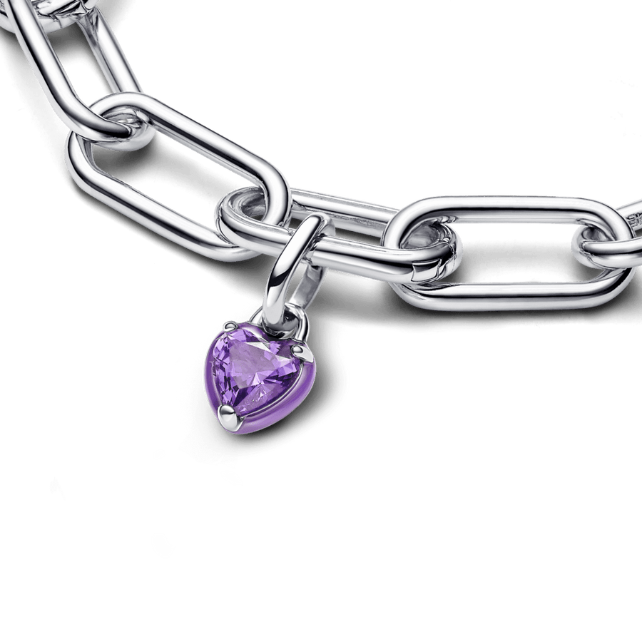 Pandora ME violetās čakras sirds mini amulets