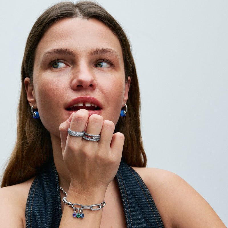 Pandora ME violetās čakras sirds mini amulets