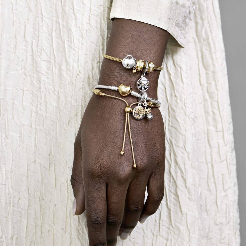 Pandora Moments sirds aizdares čūskas ķēdes aproce