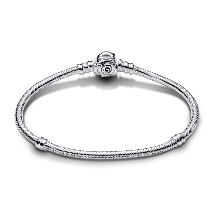 Pandora Moments rozes zieda aizdares čūskas ķēdes aproce