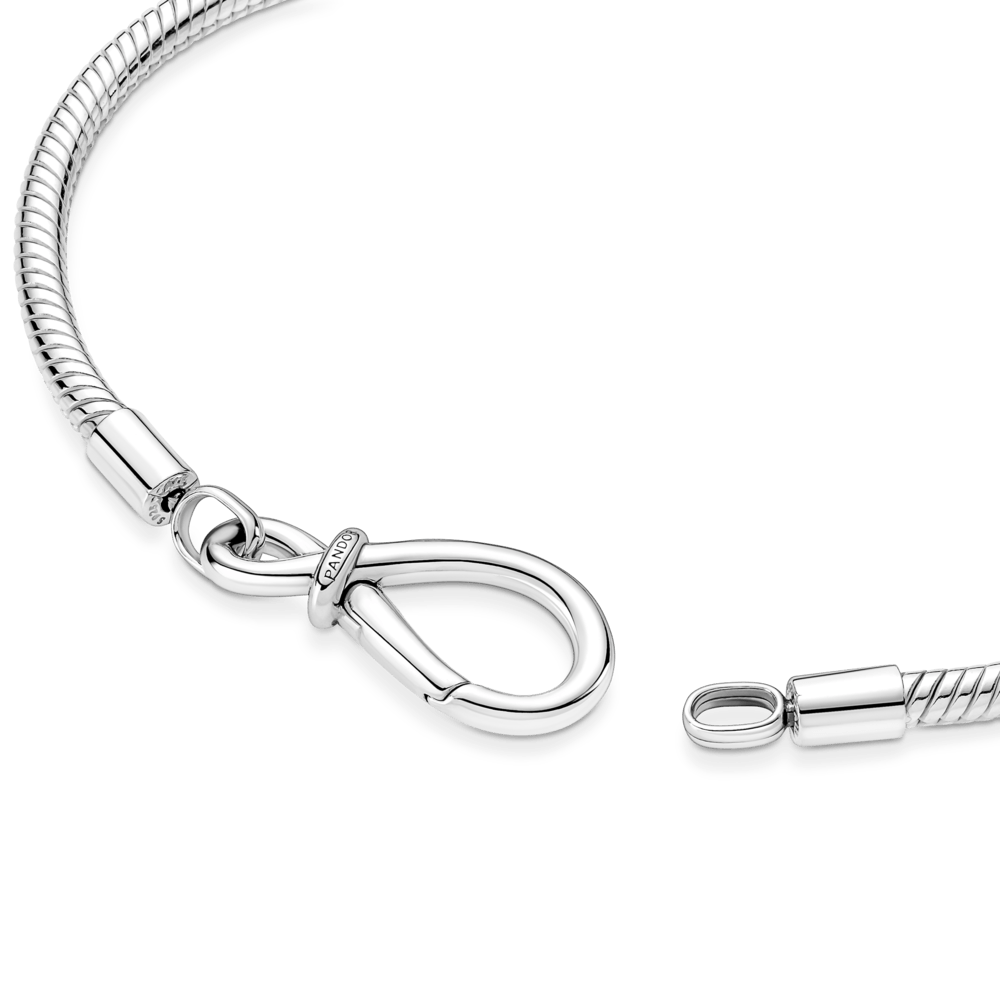 Pandora Moments čūskas raksta rokassprādze ar bezgalības mezglu