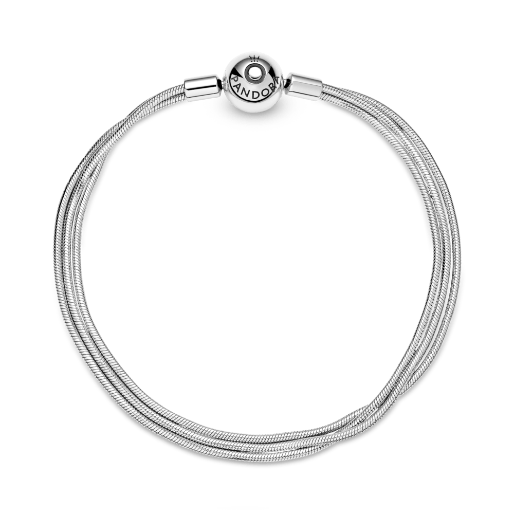 Pandora Moments čūskas raksta ķēdīšu rokassprādze