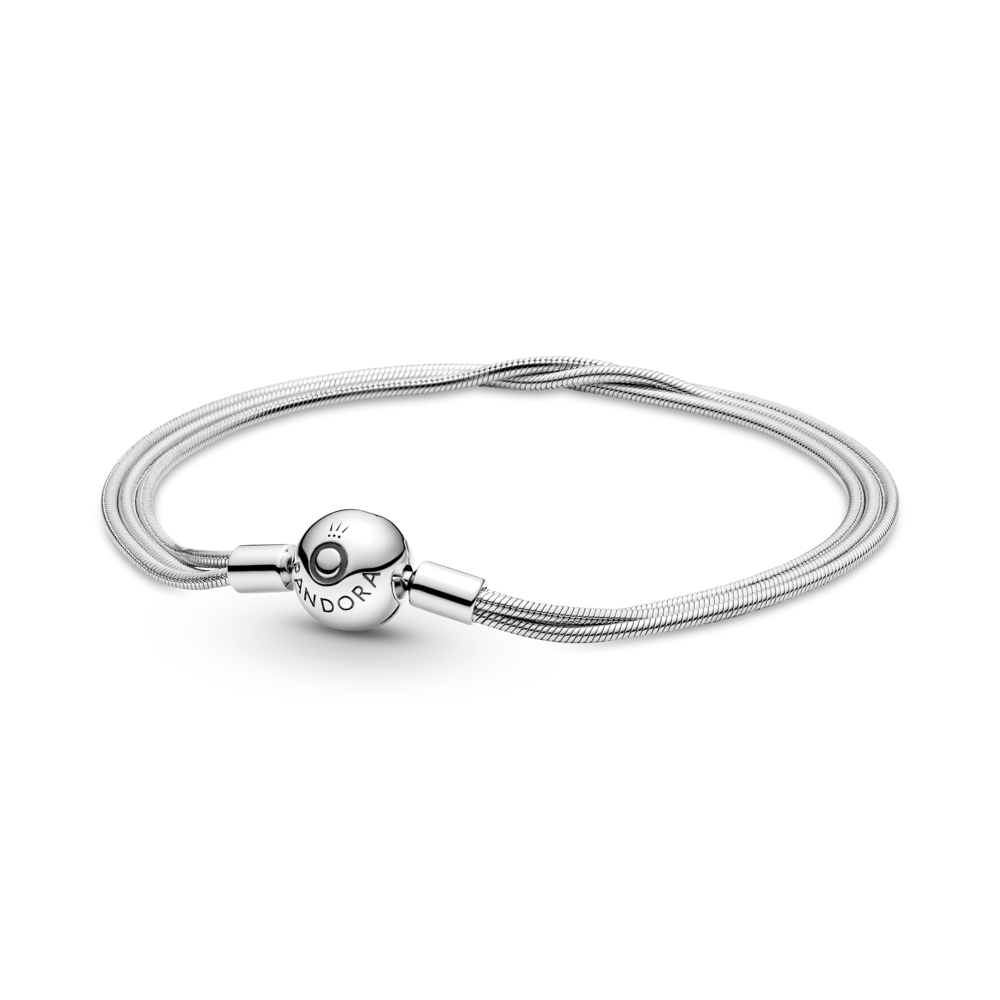 Pandora Moments čūskas raksta ķēdīšu rokassprādze