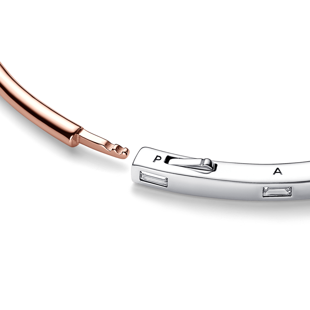 Pandora Signature divu toņu I-D pavé raksta aproce