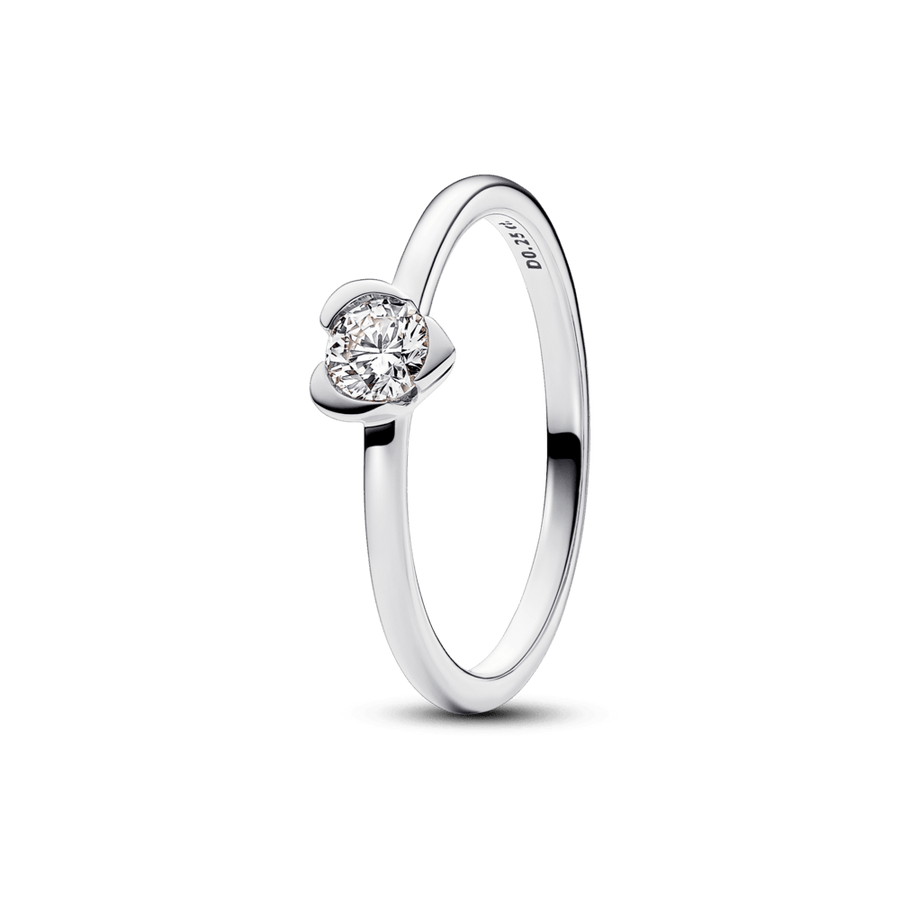 Pandora Talisman Sterling Silver Lab-grown Diamond Heart Ring