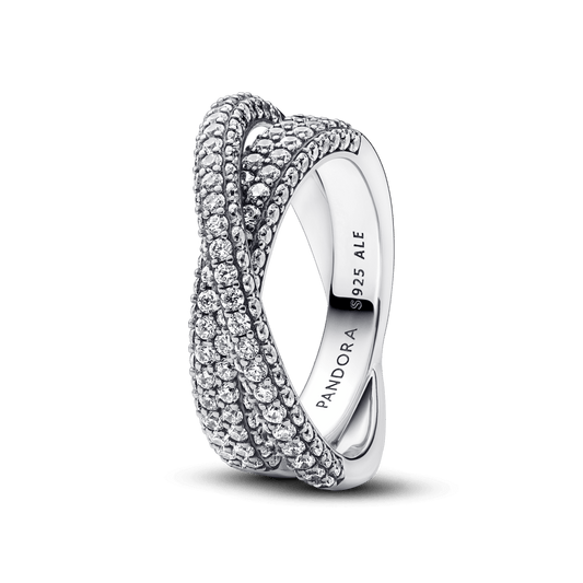 Mūžīgais pavé divjoslu gredzens