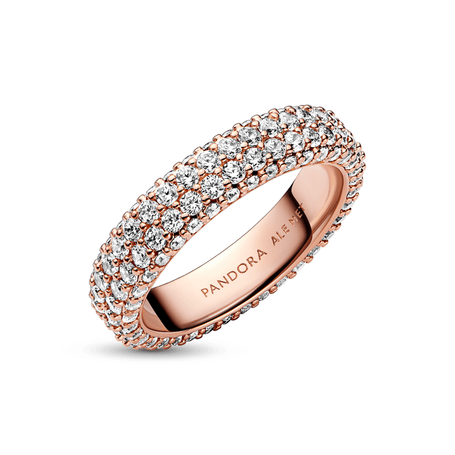 Pandora Timeless gredzens ar divām Pavé rindām