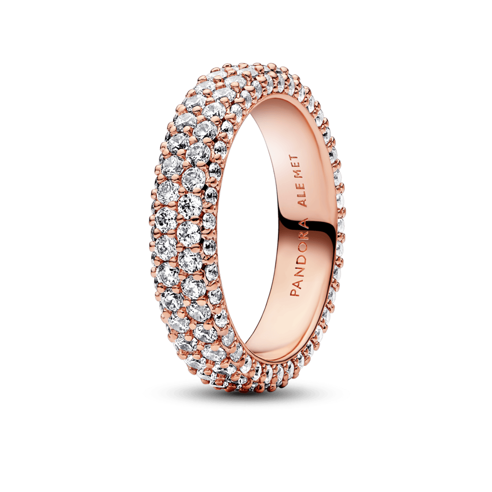 Pandora Timeless gredzens ar divām Pavé rindām