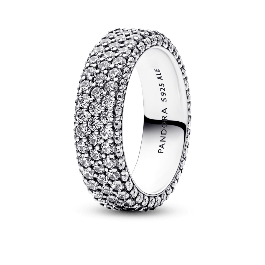 Pandora Timeless gredzens ar trīs Pavé rindām
