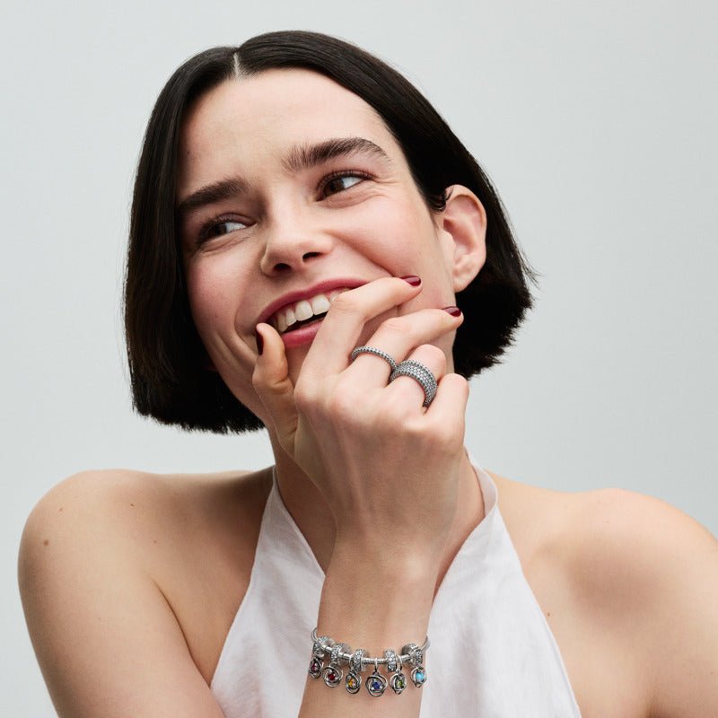 Pandora Timeless gredzens ar vienu Pavé rindu