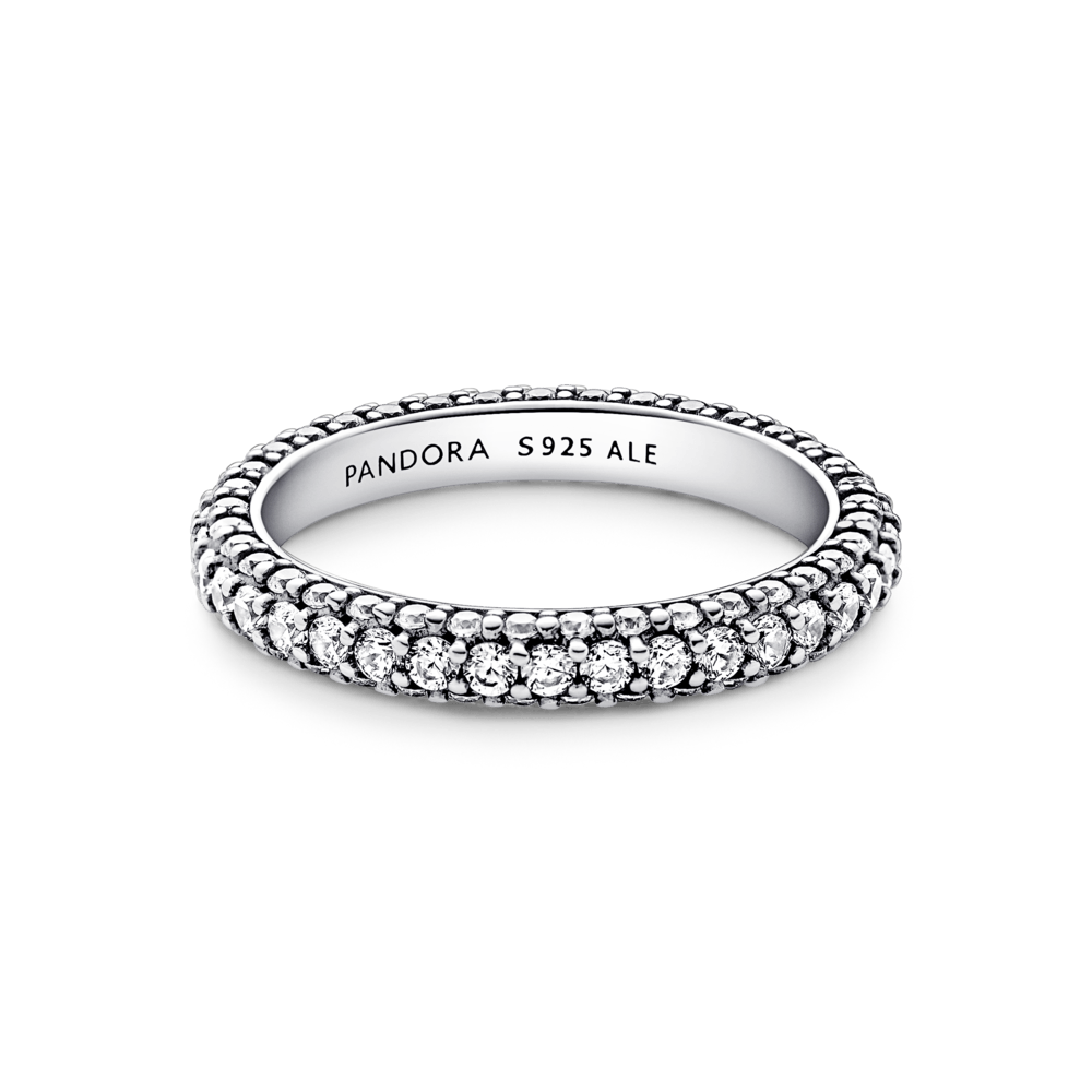 Pandora Timeless gredzens ar vienu Pavé rindu