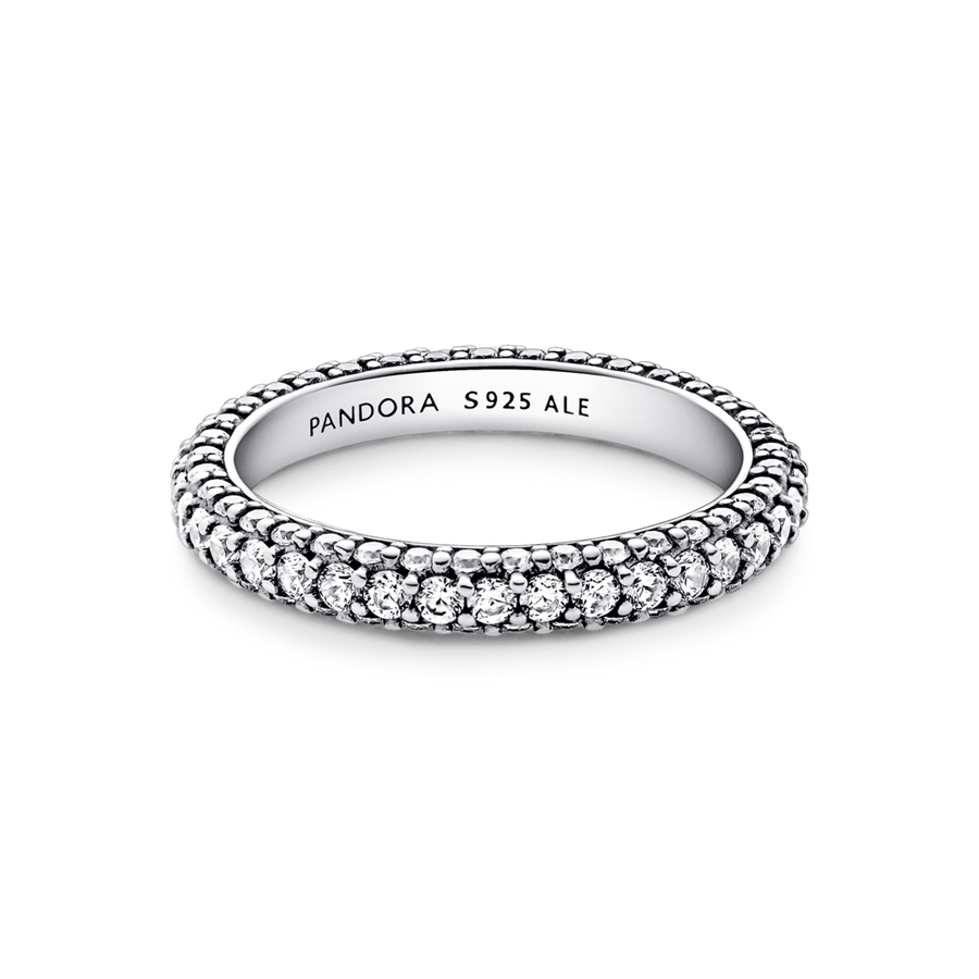 Pandora Timeless gredzens ar vienu Pavé rindu