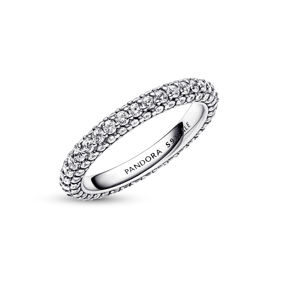 Pandora Timeless gredzens ar vienu Pavé rindu