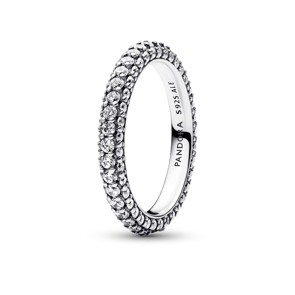 Pandora Timeless gredzens ar vienu Pavé rindu