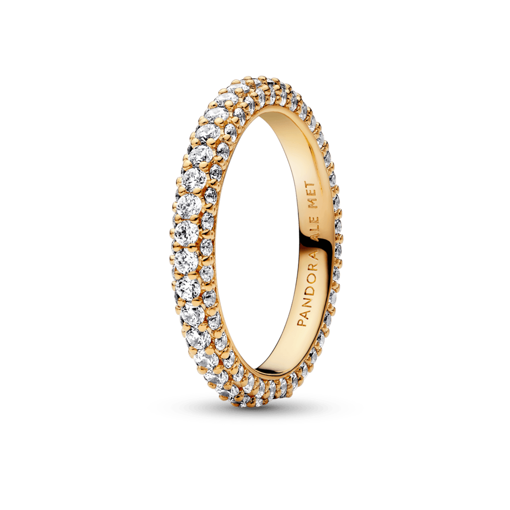 Pandora Timeless gredzens ar vienu Pavé rindu