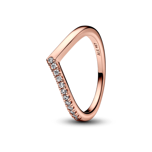 Daļēji mirdzošais Pandora Timeless laimes gredzens