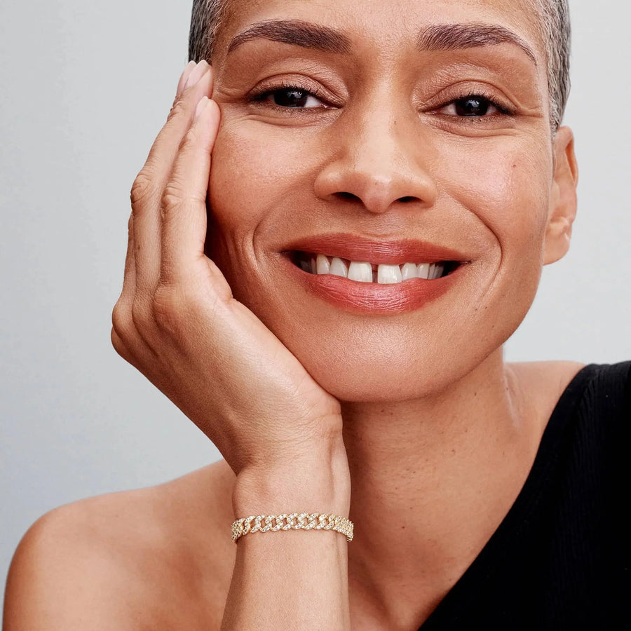 Pavé Kubas ķēdes rokassprādze