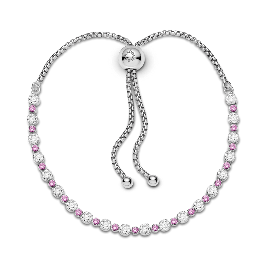 Pink & Clear Sparkle Slider Bracelet