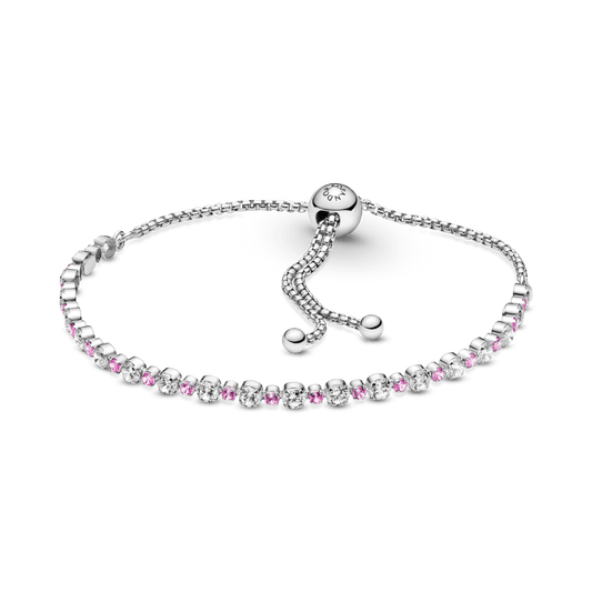 Pink & Clear Sparkle Slider Bracelet