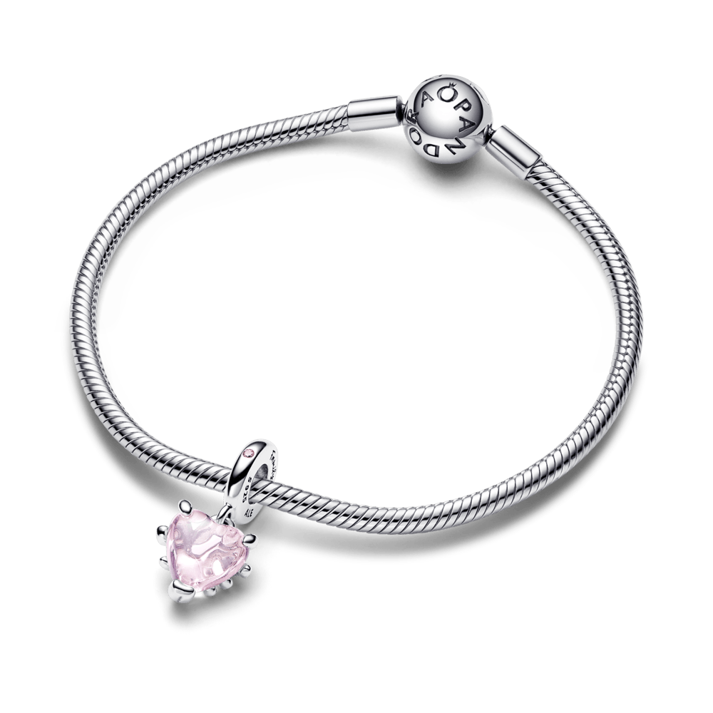 Pink Family Tree & Heart Dangle Charm - Pandora Lietuva