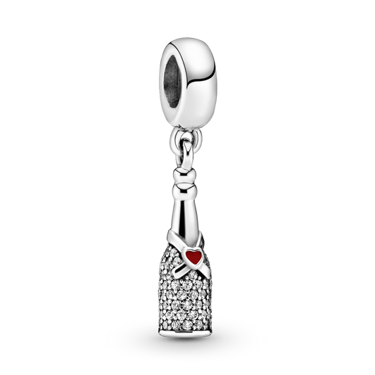 Dzirkstošā vīna pudeles amulets