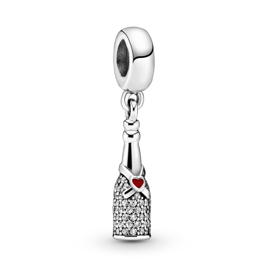 Dzirkstošā vīna pudeles amulets