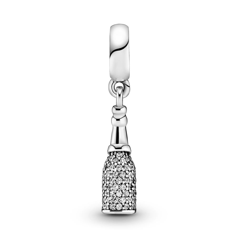 Dzirkstošā vīna pudeles amulets