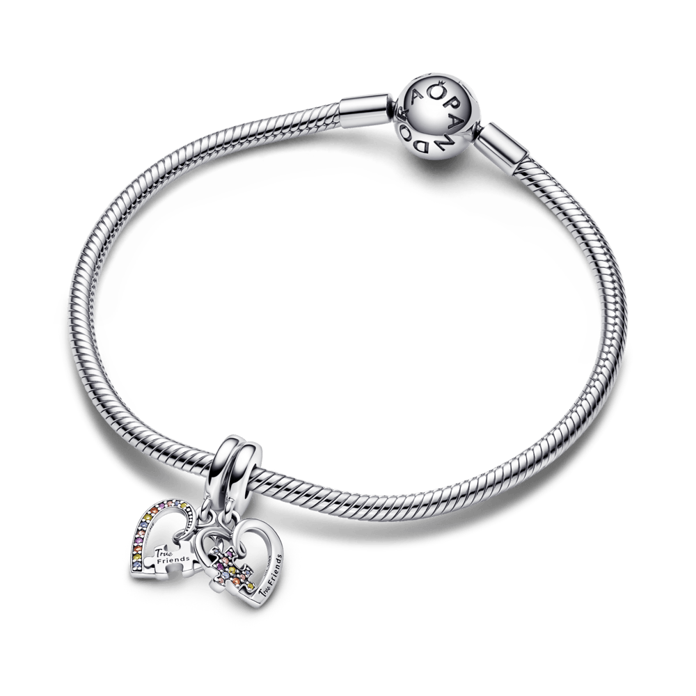 Piekarināmais puzles amulets ar sadalāmām draudzības sirdīm